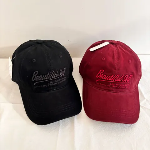 Gorra De Béisbol De Algodón Lavado Con Bordado Beautiful Self Sombrero De Sol Retro Casual Ajustable Unisex
