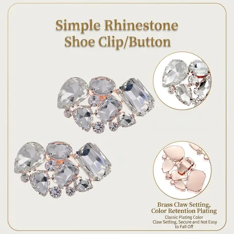Funkelnde Strass Schuhclips Legierung Hochzeit Schuhdekoration Für High Heels Bankett Party Mode Schuhzubehör Damen Fußbekleidung Dekor
