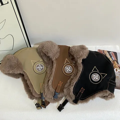 Cappello Lei Feng Invernale Ispessito Per Uomo Donna Calda Fodera In Ecopelliccia Antivento Aviatore Con Paraorecchie Ciclismo All'aperto