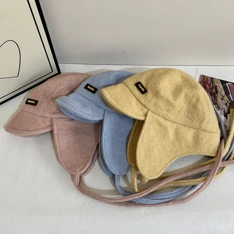 Colbacco Invernale Caldo Da Aviatore Con Paraorecchie E Lacci In Finta Pelliccia Di Agnello Cappello Ispessito Antivento Per Uomo Donna