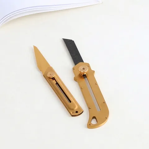 Stainless Steel Retractable Utility Knife Heavy Duty Box Cutter For Paper Cutting DIY Hand Tools With Rotary Lock