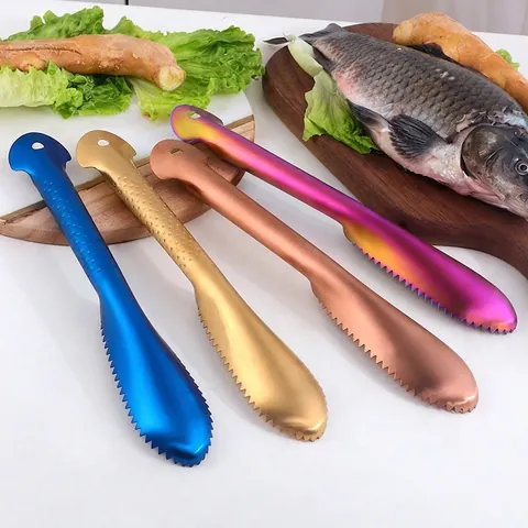 Edelstahl Fischschupper Werkzeug Manueller Fisch Entschupper Mit Gezacktem Rand Und Ergonomischem Griff Für Die Küche Meeresfrüchte Verarbeitung