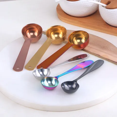 Professional 304 Stainless Steel Measuring Spoon For Baking Coffee Spice Powder Liquid Long Handle Polished Kitchen Tool
