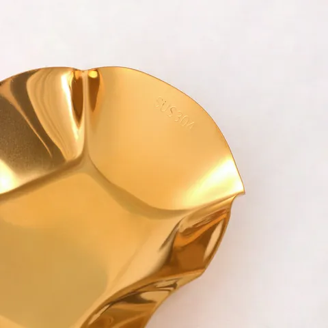 304 Stainless Steel Oyster Plate Shell Shaped Irregular Wave Edge Sauce Dish Seasoning Plate BBQ Grill Decorative Tray