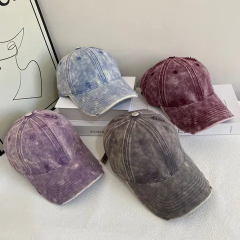 Vintage Washed Distressed Baseballkappe Für Damen Herren Großer Kopfumfang Distressed Hole Style Breite Krempe Verstellbarer Sonnenhut