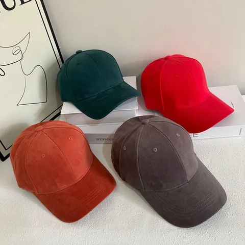Gewaschene Einfarbige Acryl Baseballkappe Für Herren Damen Verstellbar Gebogene Krempe Sonnenschutz Outdoor Lässig Mode Hut