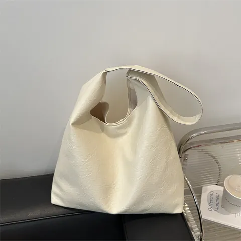 Sac Cabas Vintage pour Femmes Grande Capacité en Cuir PU Sac à Bandoulière pour Navettage Sac Hobo Minimaliste Avec Petit Ensemble de Pochettes