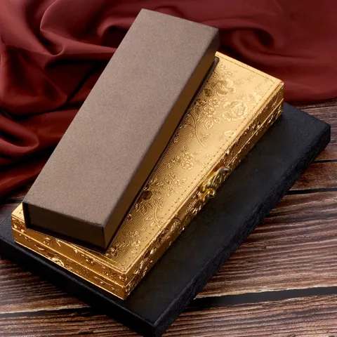 Empty Cutlery Gift Box Packaging Case For Knife Fork Spoon Sets Portable Storage Box With Gold Stamping Flip Cover Design