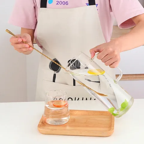 Cucchiaio da Bar a Spirale in Acciaio Inossidabile da 40cm Con Base a Goccia Strumento di Miscelazione per Cocktail Casa Bar Festa