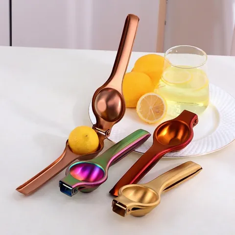 Stainless Steel Manual Lemon Squeezer Hand Fruit Juicer Extractor With Filter Holes For Orange Lime Kitchen Tool