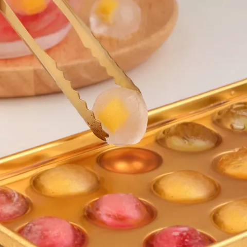 Stampo per Cubetti di Ghiaccio Sferico in Acciaio Inossidabile 304 Con Coperchio per Cocktail Whiskey Vassoio per Palline Ghiaccio