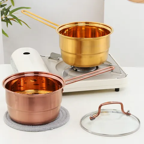 Stainless Steel Milk Pan With Steamer Basket And Glass Lid Small Stockpot For Baby Food Induction Gas Universal Cookware