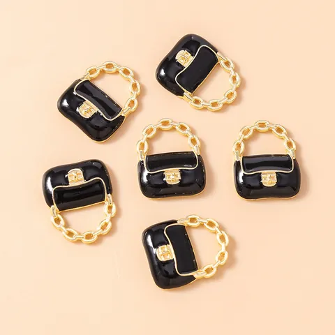 Mini Handbag Charms Zinc Alloy Enamel Bag Pendants For DIY Jewelry Making Necklaces Bracelets Earring Accessories Findings