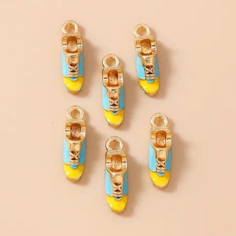 Zinc Alloy Drip Oil Sneaker Charms For DIY Jewelry Making Earrings Necklace Keychain Mini Shoe Pendants Handicraft Accessories