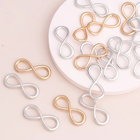 Electroplated Alloy Infinity Symbol Pendants Figure 8 Connectors For DIY Jewelry Making Necklace Bracelet Accessory