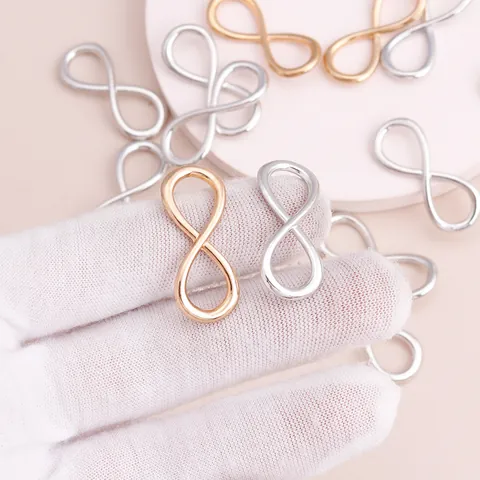 Electroplated Alloy Infinity Symbol Pendants Figure 8 Connectors For DIY Jewelry Making Necklace Bracelet Accessory