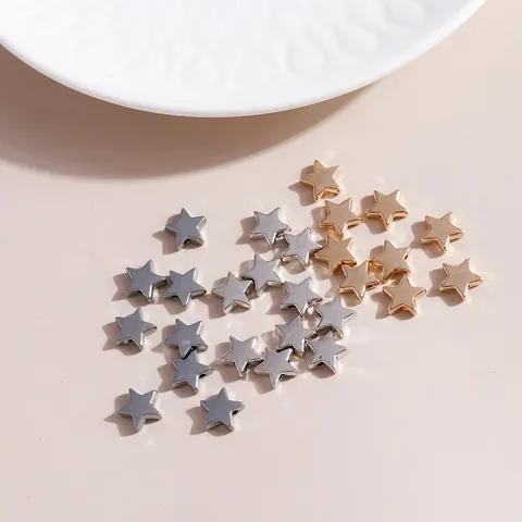 Minimalist Alloy Five-Pointed Star Charms Pendants DIY Jewelry Making Accessories Star Shaped Beads For Bracelet Necklace