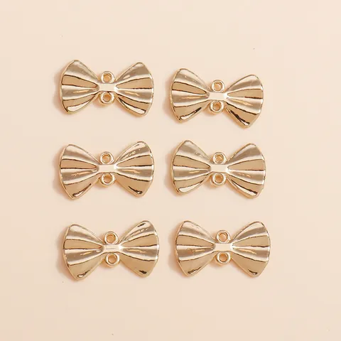 Legering Strik Bedels Voor Sieraden Maken DIY Strik Verbindingen Hangers Verguld Goud Metaal Stijl Accessoires Voor Vrouwen