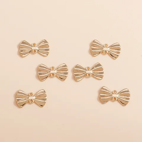 Legering Strik Bedels Voor Sieraden Maken DIY Strik Verbindingen Hangers Verguld Goud Metaal Stijl Accessoires Voor Vrouwen