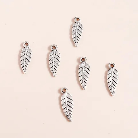 Vintage Antique Silver Alloy Leaf Charms Pendants For DIY Jewelry Making Necklace Bracelet Earrings Accessories
