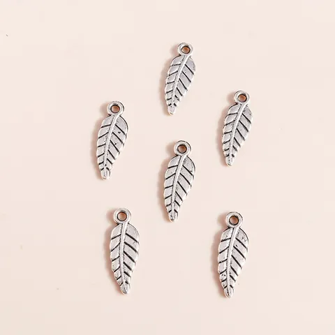 Vintage Antique Silver Alloy Leaf Charms Pendants For DIY Jewelry Making Necklace Bracelet Earrings Accessories