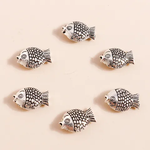 Antique Silver Alloy Fish Pendants Vintage Goldfish Carp Charms For DIY Bracelet Necklace Jewelry Making Finding Craft
