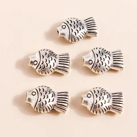 Vintage Alloy Fish Pendants Antique Silver Koi Goldfish Charms For DIY Necklace Bracelet Jewelry Making Accessories