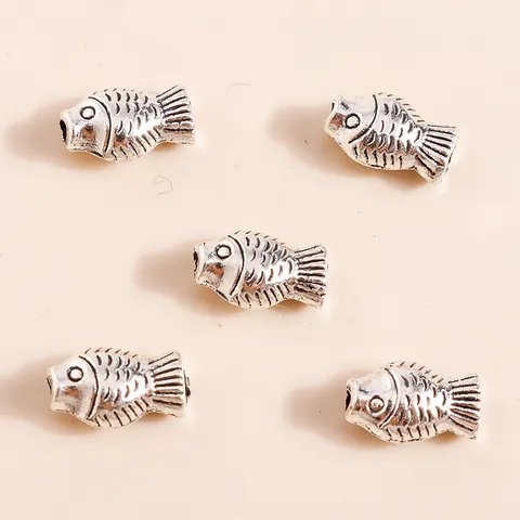 Vintage Alloy Koi Fish Charms Ancient Silver Electroplated Animal Pendants For DIY Jewelry Making Necklace Accessory