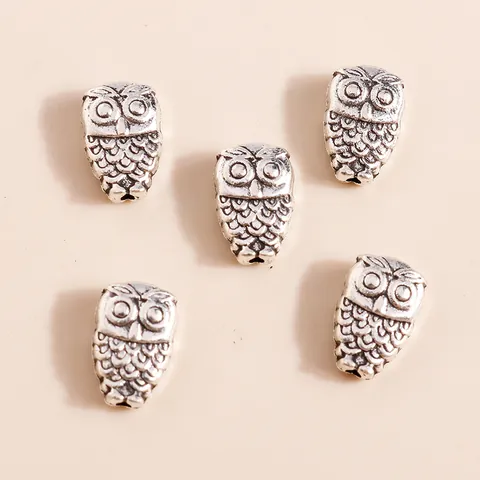 Retro Alloy Owl Charms Pendants DIY Jewelry Making Antique Silver Ethnic Animal Owl Beads Craft Supplies Accessory