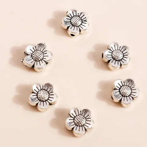 Antique Silver Alloy Flower Charms Vintage Plum Blossom Pendants For DIY Jewelry Making Handcrafted Craft Supplies Accessoires
