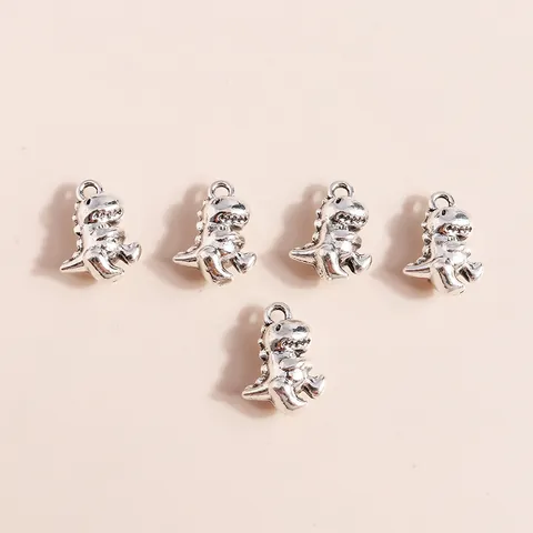 Alloy Cartoon Dinosaur Pendants Charms Retro Antique Silver Electroplated DIY Jewelry Accessories For Necklace Bracelet Making
