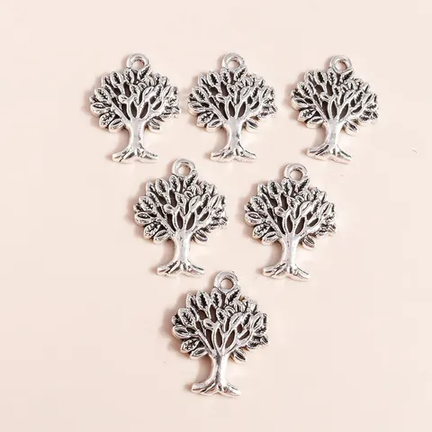 Antique Silver Tree Of Life Charms Electroplated Alloy Pendants For Jewelry Making DIY Necklace Bracelet Findings Handmade Accessory