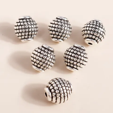 Antique Silver Alloy Spacer Beads For DIY Jewelry Making Tibetan Silver Vintage Lantern Pumpkin Beads For Bracelet Necklace Making