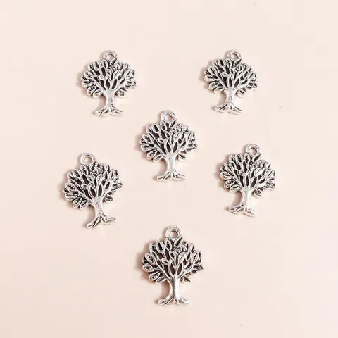 Antique Silver Tree Of Life Charms Electroplated Alloy Pendants For Jewelry Making DIY Necklace Bracelet Findings Handmade Accessory