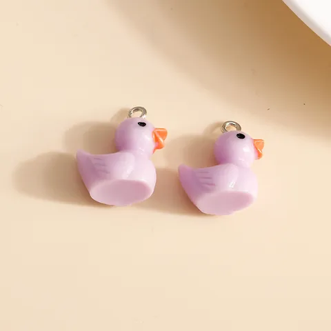 Schattige Acryl Eend Charms Voor Sieraden Maken DIY Oorbellen Ketting Sleutelhanger Accessoires Kleurrijke Dierlijke Hangers