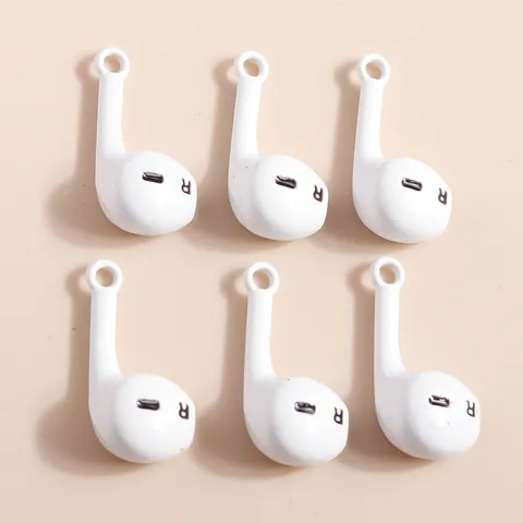 Novelty Alloy Earphone Shape Pendants For DIY Jewelry Making Simulation Earphone Charms For Earrings Necklace Creative Design Supplies