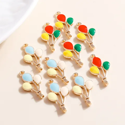 Colorful Balloon Cluster Charms Zinc Alloy Enamel Drip Oil Pendants For Jewelry Making DIY Necklace Bracelet Accessories