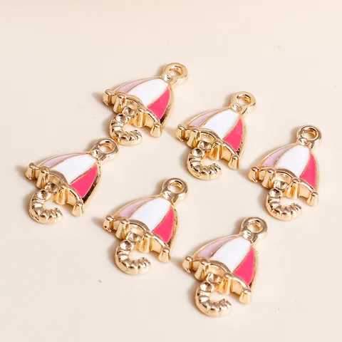 Zinc Alloy Enamel Umbrella Charms For DIY Jewelry Making Necklace Bracelet Handbag Pendant Accessories Aesthetic Simple Design