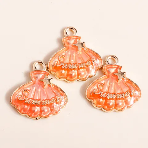 Pendentifs en Alliage de Coquillage d'Été Avec Motif Étoile Breloques à l'Huile pour Fabrication de Colliers Bracelets DIY Accessoires de Bijoux pour Femmes