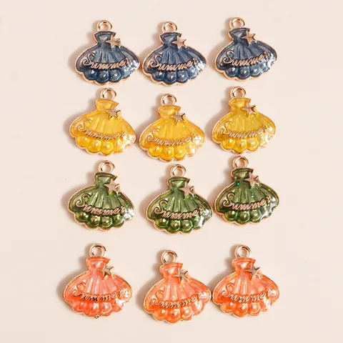Pendentifs en Alliage de Coquillage d'Été Avec Motif Étoile Breloques à l'Huile pour Fabrication de Colliers Bracelets DIY Accessoires de Bijoux pour Femmes