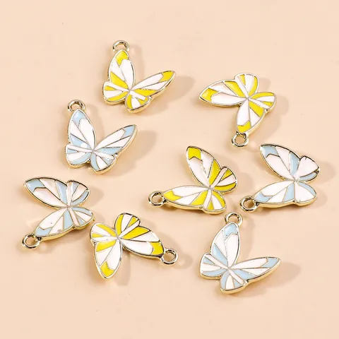 Süße Legierung Emaille Schmetterling Anhänger Für DIY Schmuckherstellung Bunte Tierform Schmetterling Charms Schmuckzubehör