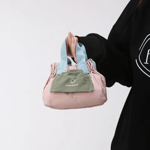 Women's Mini Oxford Cloth Bucket Bag Casual Contrasting Color Crossbody Shoulder Handbag For Daily Fashion Small Bag