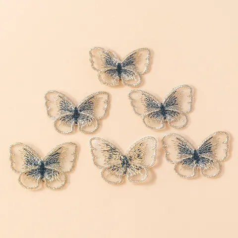 Toppe Farfalla Ricamate Applique in Organza di Rete per Artigianato Fai-da-Te Abbigliamento Matrimonio Casa Accessorio