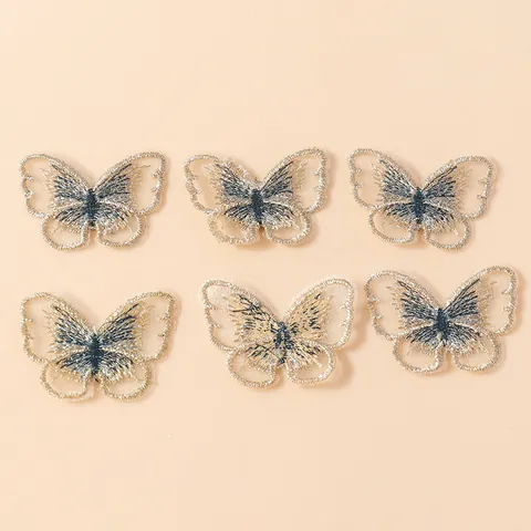 Toppe Farfalla Ricamate Applique in Organza di Rete per Artigianato Fai-da-Te Abbigliamento Matrimonio Casa Accessorio