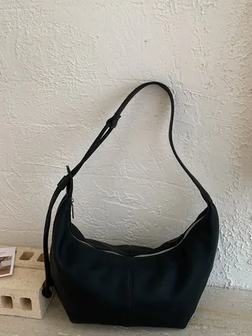 Women Minimalist PU Leather Hobo Bag Solid Color Litchi Texture Shoulder Bag With Knot Decor For Casual Daily