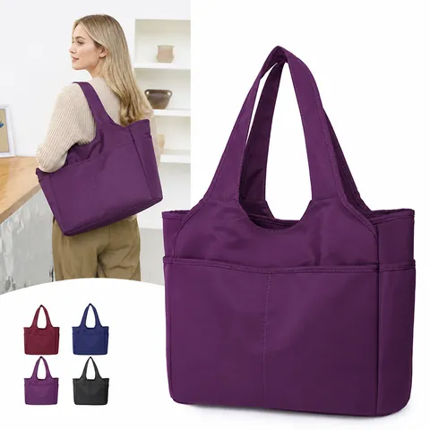 Damen Oxford Gewebe Tragetasche Mit Großer Kapazität Multi-Tasche Wasserdichte Nylon Umhängetasche Casual Handtasche Reise Wickeltasche