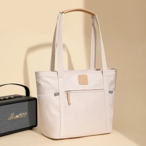Women Oxford Cloth Large Capacity Tote Bag Minimalist Waterproof Lightweight Handbag For Daily Commuting Simple Mom Bag