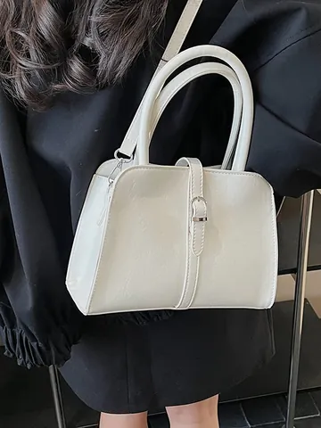 Borsa a Mano da Donna in Pelle PU Minimalista Borsa a Tracolla Quadrata Retro Alta Qualità Versatile Casual