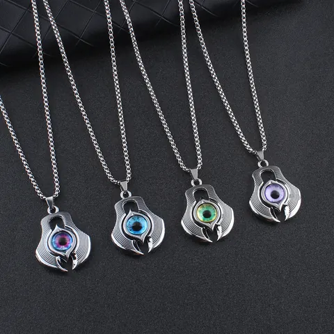 Teufelsauge Anhänger Halskette Für Herren Gotisch Punk Hip Hop Schmuck Edelstahl Boxkette Legierung Realistischer Augapfel Charme Geschenk