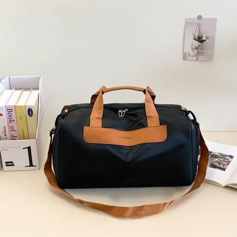 Large Capacity Nylon Travel Bag For Women Men Waterproof Sports Gym Duffle Bag With Dry Wet Separation Lightweight Handbag